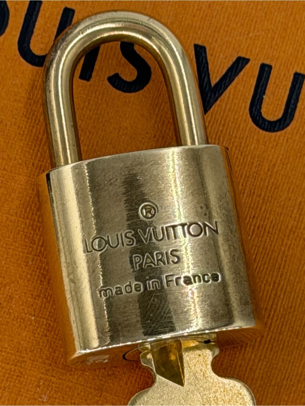Authentic Louis Vuitton Gold-Tone LV Lock and Key Set - Picture 7 of 8